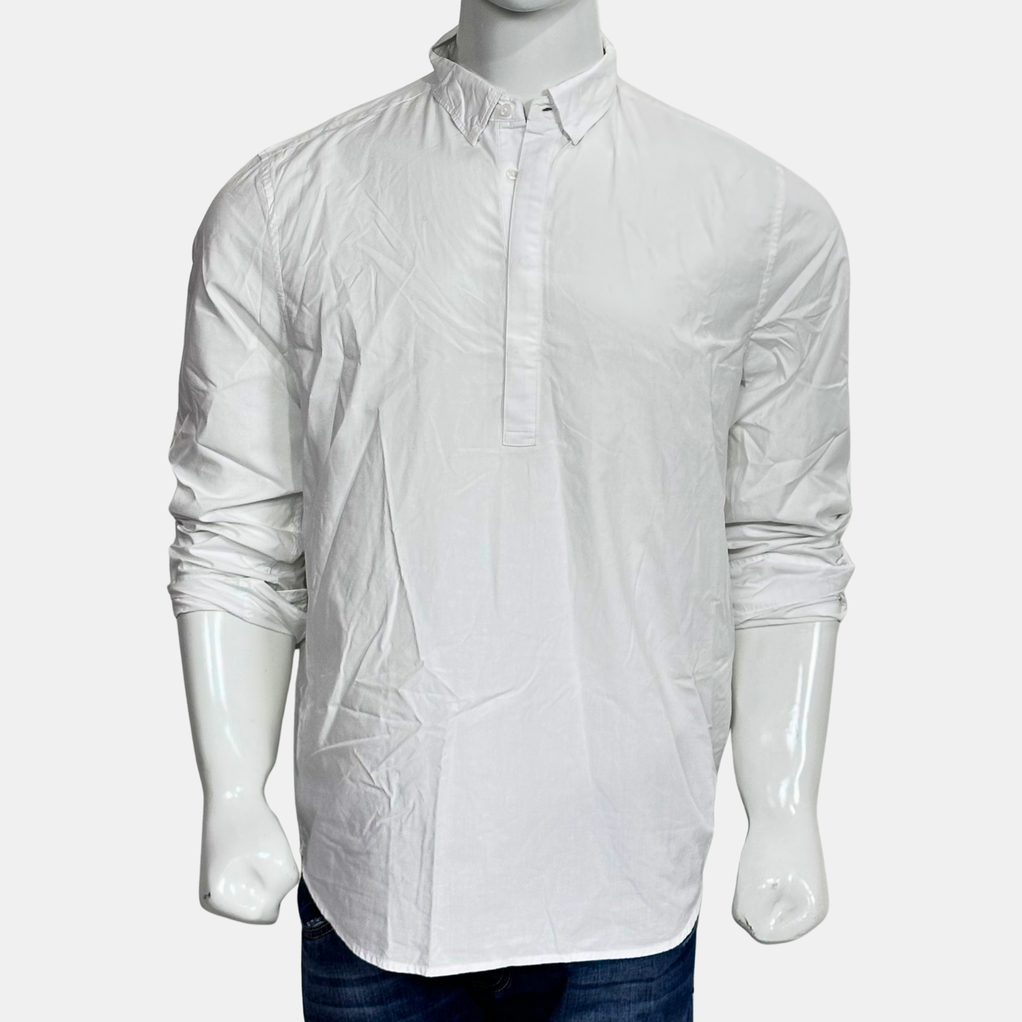 H&M White Shirt | Size Chest: 23 - Sleeve: 26 | Large