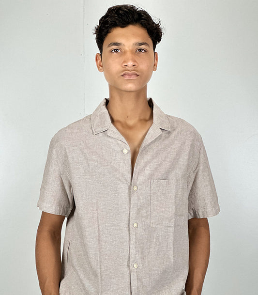 H&M Linen- Blend Resort Shirt | Size: Large
