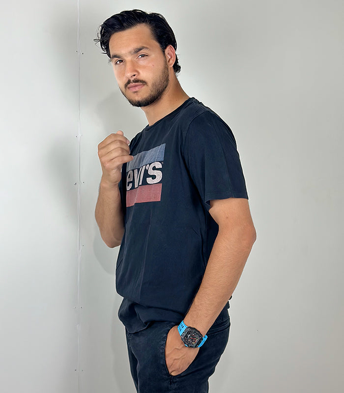 Levi's Black Large Logo Crew Neck T Shirt | Size: Large