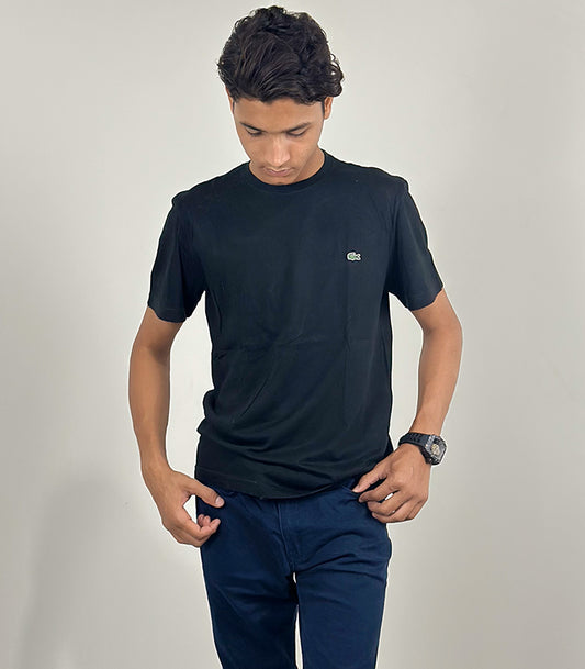 Lacosta Black T Shirt Crew Neck | Size: Medium