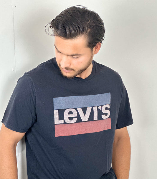 Levi's Black Large Logo Crew Neck T Shirt | Size: Large