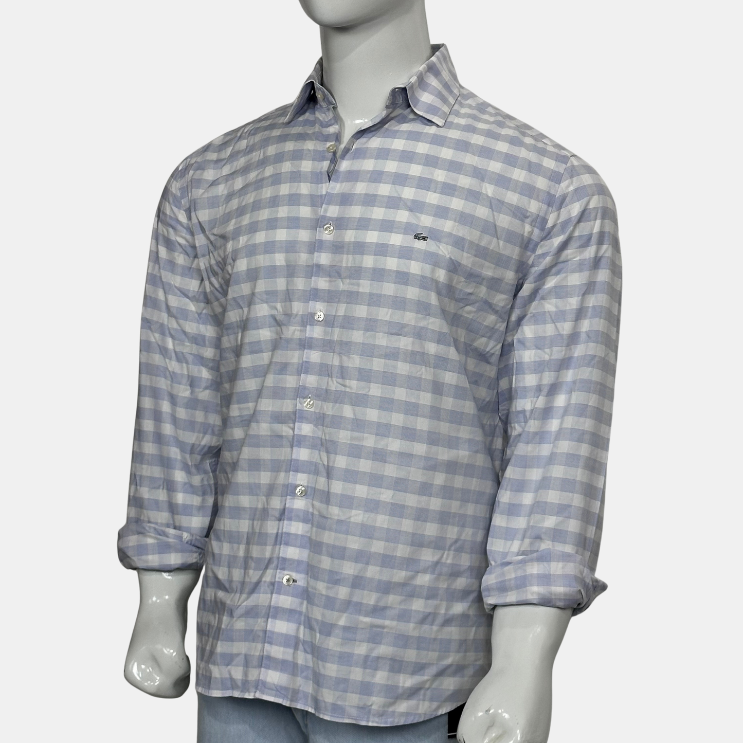 Lacosta Light Checkboxes Shirt | Size Chest: 24 - Sleeve: 25 | XL