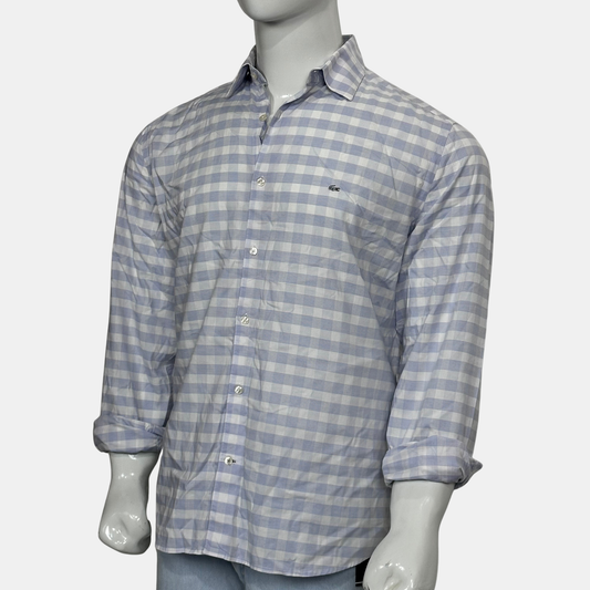 Lacosta Light Checkboxes Shirt | Size Chest: 24 - Sleeve: 25 | XL