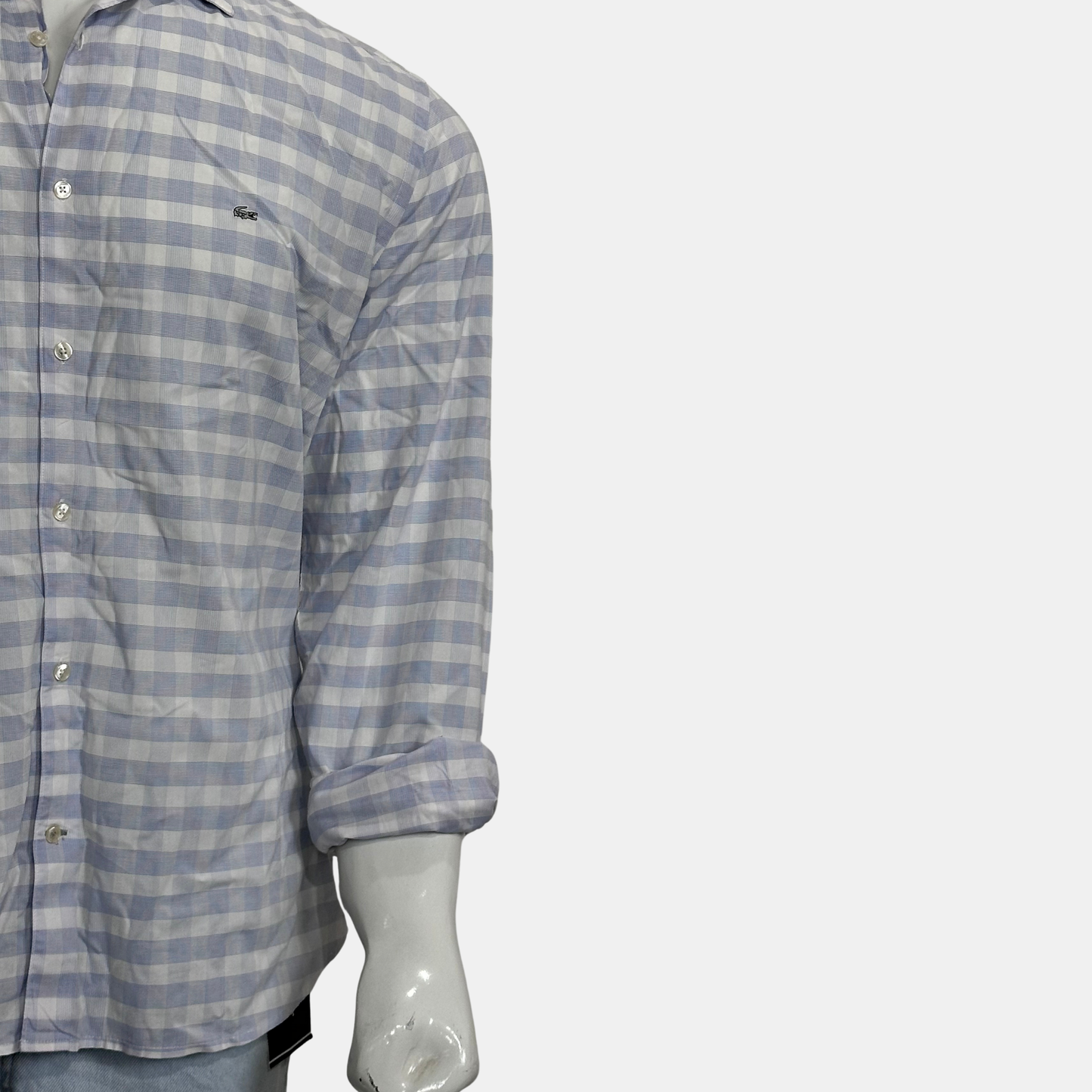 Lacosta Light Checkboxes Shirt | Size Chest: 24 - Sleeve: 25 | XL
