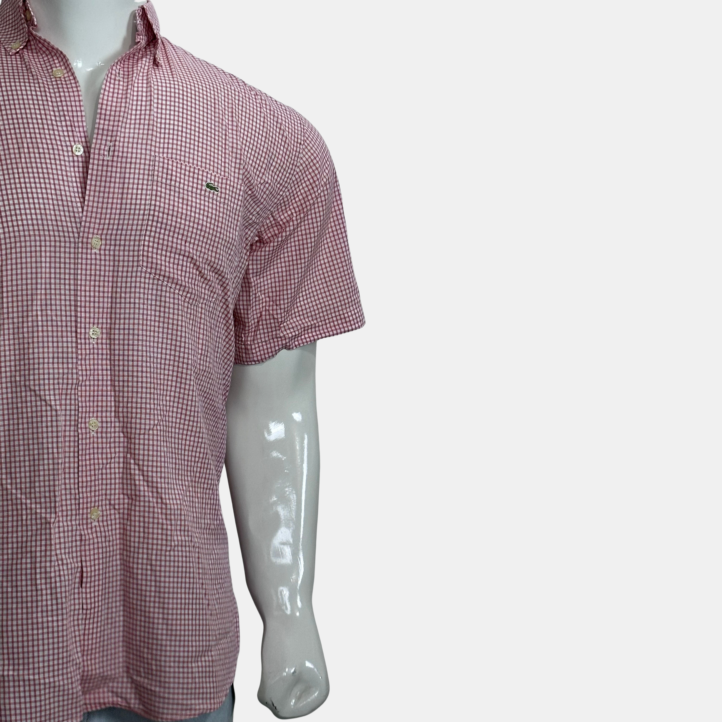 Lacosta Checkboxes Shirt | Size Chest: 23 - Sleeve: 10 | Large