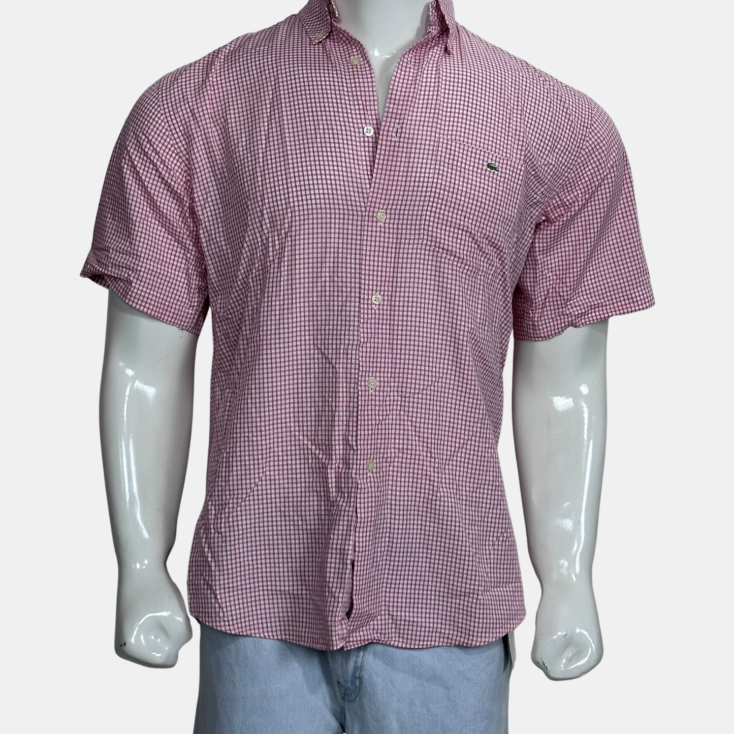 Lacosta Checkboxes Shirt | Size Chest: 23 - Sleeve: 10 | Large