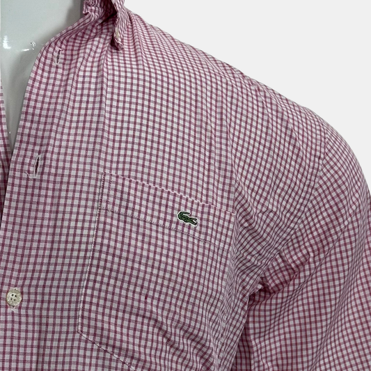 Lacosta Checkboxes Shirt | Size Chest: 23 - Sleeve: 10 | Large