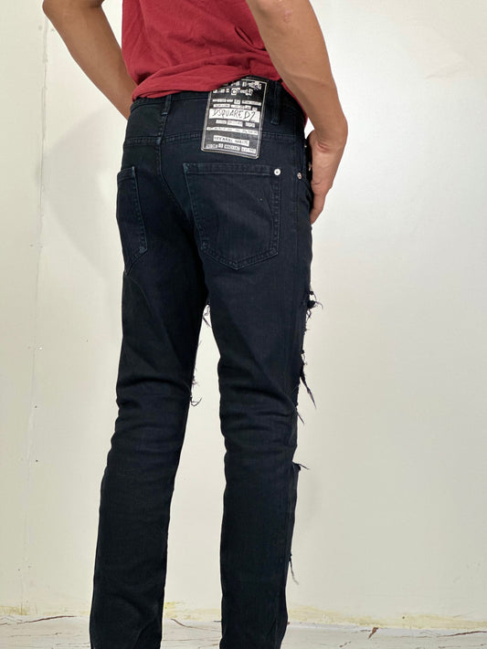 DSQUARED2 Black Damage Mens Jeans | Size Waist: 28-30