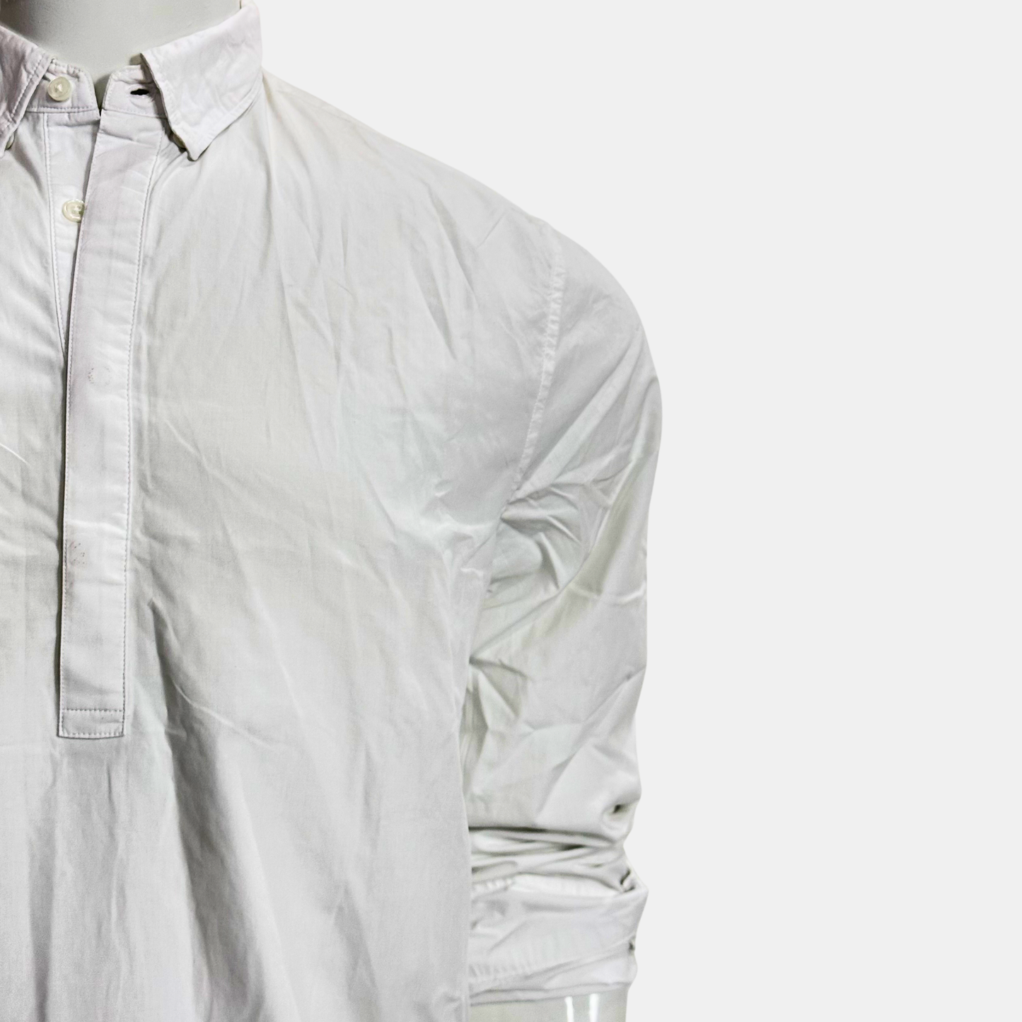 H&M White Shirt | Size Chest: 23 - Sleeve: 26 | Large