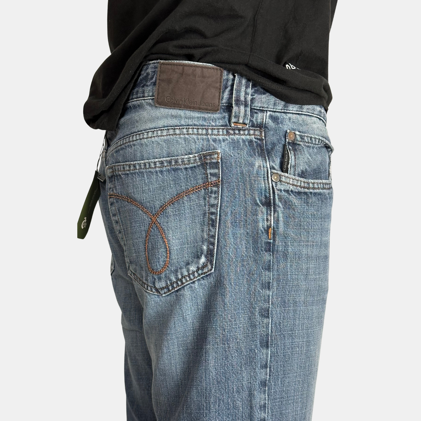CK Blue Straight Fit Jeans | Size Waist: 36 - Length: 43