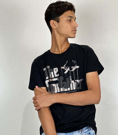 Zara Men The God Father Black T Shirt | Size: Medium