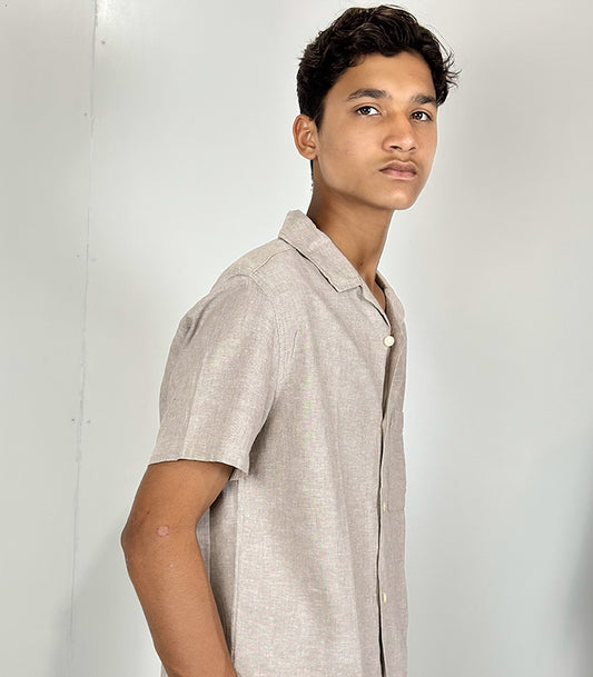 H&M Linen- Blend Resort Shirt | Size: Large
