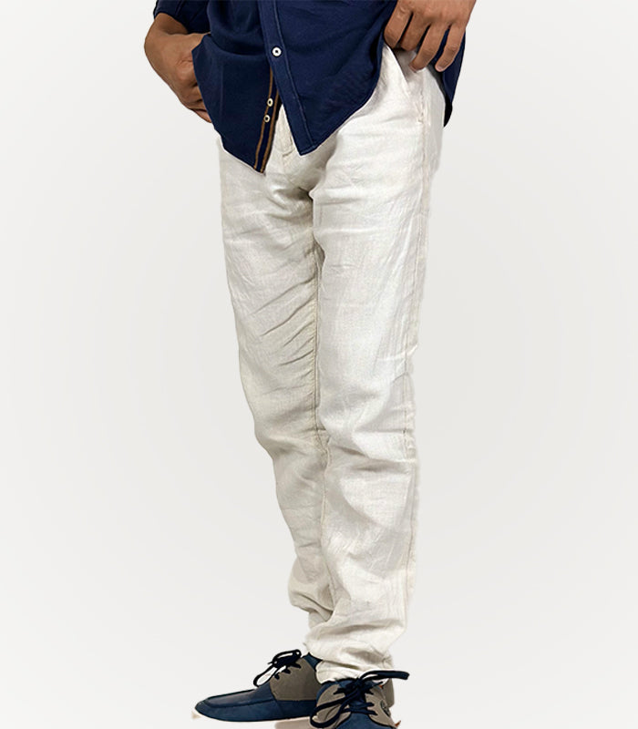 Jules Beige Linen Cotton | Size Waist: 30