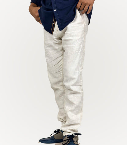 Jules Beige Linen Cotton | Size Waist: 30
