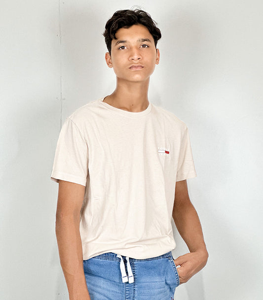 Tommy Hilfiger Beige Cotton Solid Men | Size: Medium