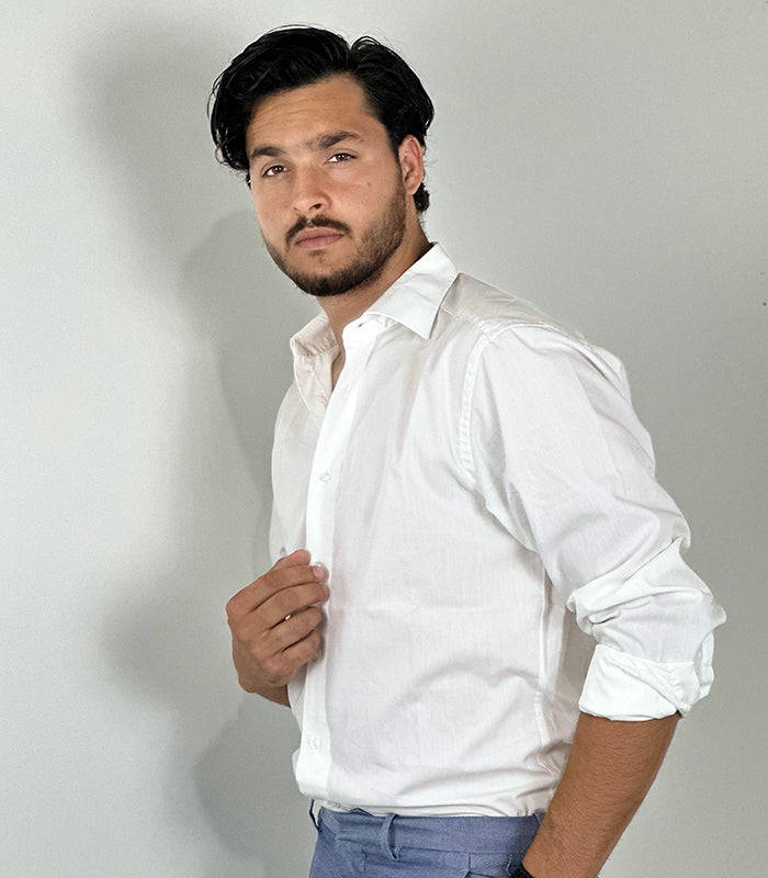 Redmond Modern Fit White Shirt | Size: Large