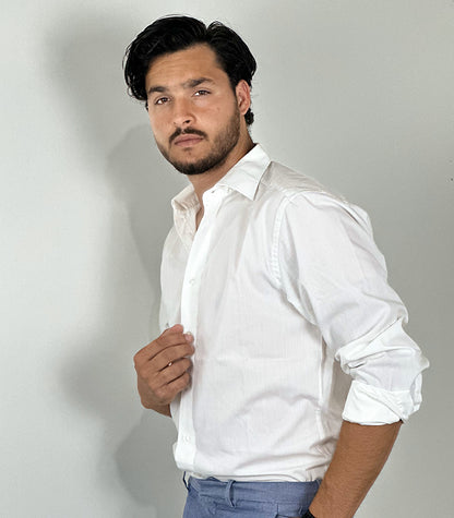 Redmond Modern Fit White Shirt | Size: Large