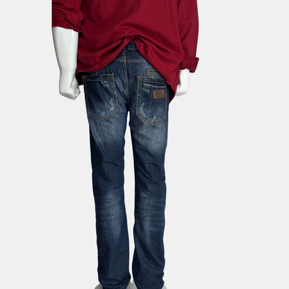 Dolce & Gabbana Damage Denim Jeans | Size Waist: 38 - Length: 46