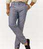 H&M Tailored Pant Self Blue Slim Fit | Size Waist: 34