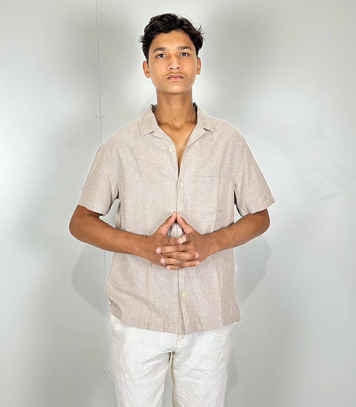H&M Linen- Blend Resort Shirt | Size: Large