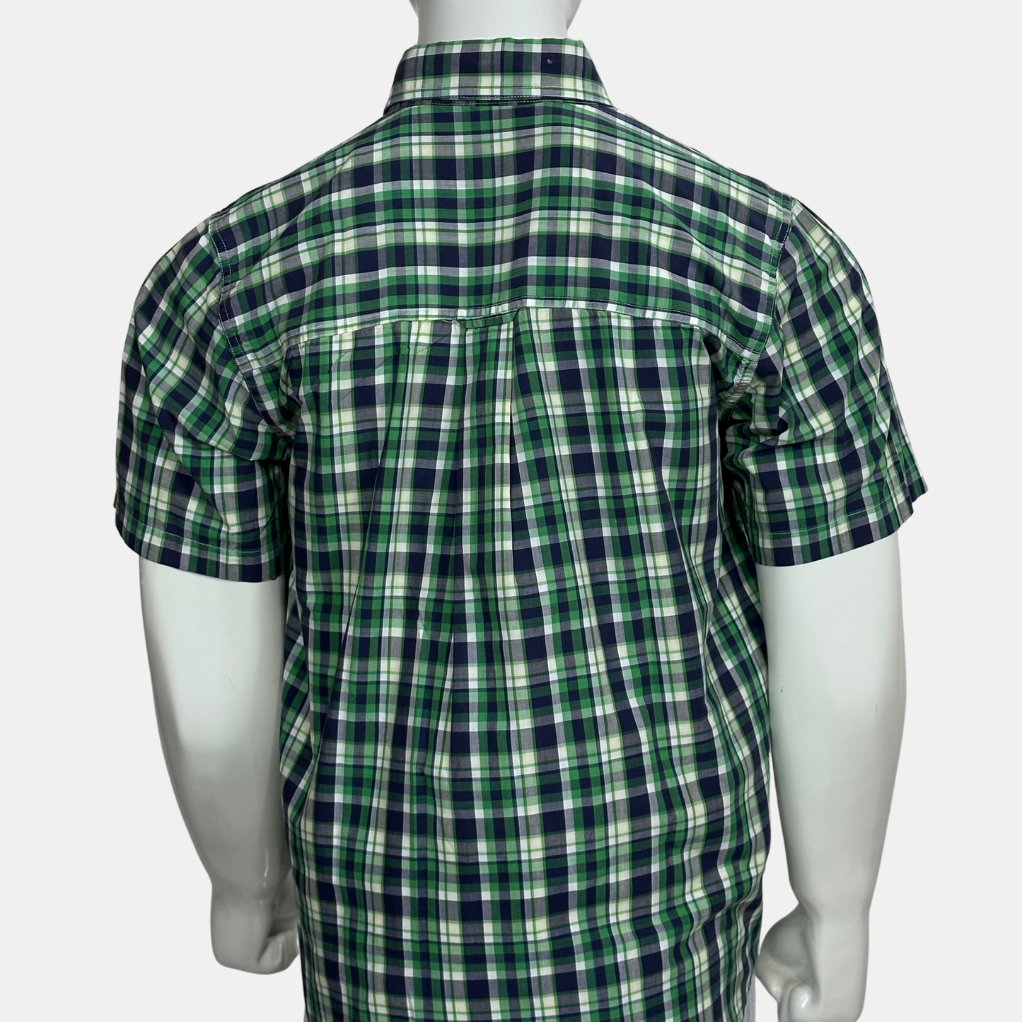Chaps Half Sleeve Checkboxes | Size Chest: 24 - Sleeve: 10 | XL
