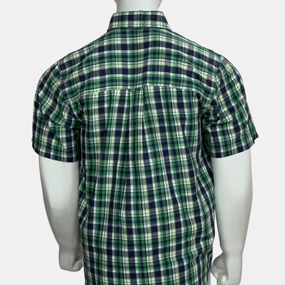 Chaps Half Sleeve Checkboxes | Size Chest: 24 - Sleeve: 10 | XL