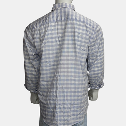 Lacosta Light Checkboxes Shirt | Size Chest: 24 - Sleeve: 25 | XL