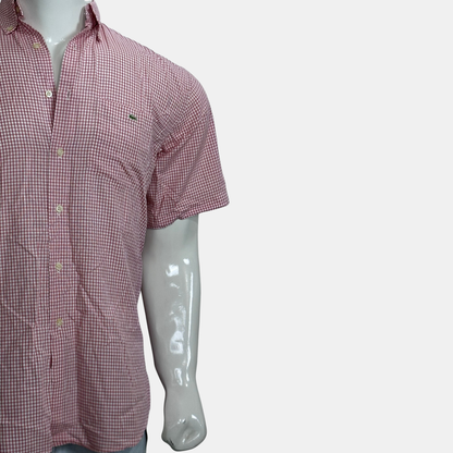 Lacosta Checkboxes Shirt | Size Chest: 23 - Sleeve: 10 | Large