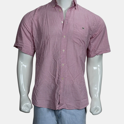Lacosta Checkboxes Shirt | Size Chest: 23 - Sleeve: 10 | Large