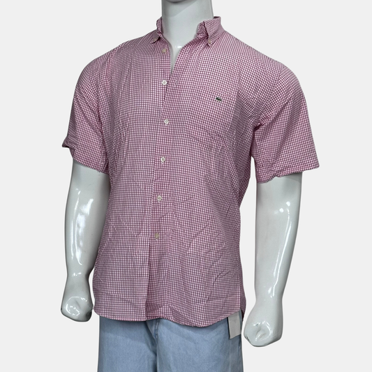 Lacosta Checkboxes Shirt | Size Chest: 23 - Sleeve: 10 | Large